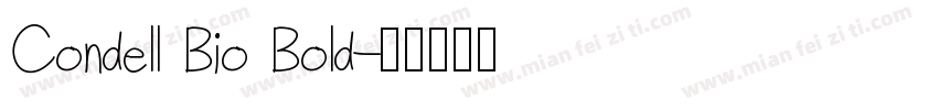 Condell Bio Bold字体转换